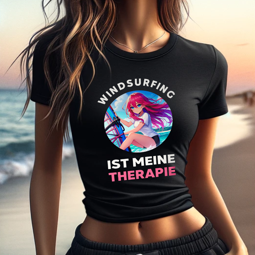 Startseite Allgemein 41 Windsurfing ist meine Therapie Tshirt design mit Alina Sandate