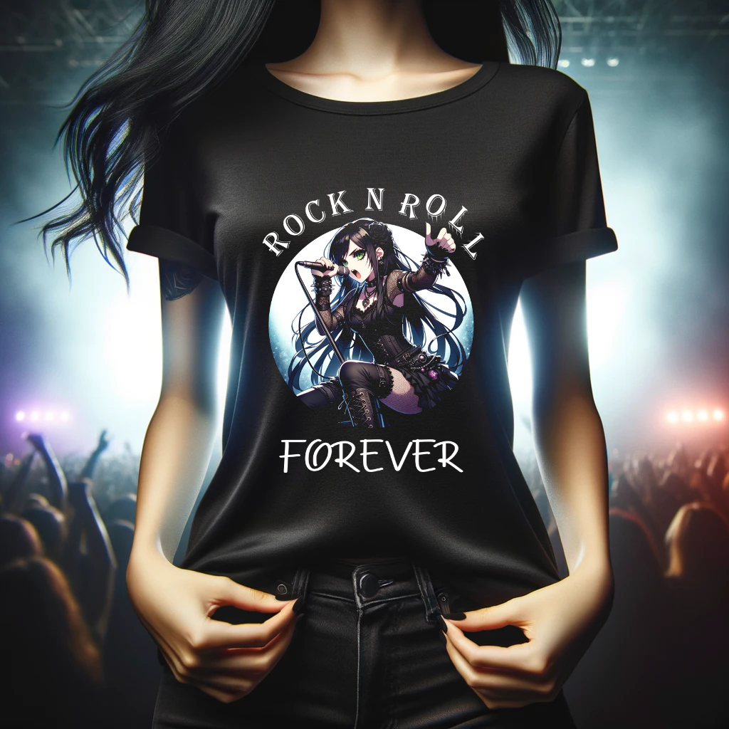 Startseite Allgemein 19 Sandra Gotha ein Mädchen die den Gothic Style liebt Tshirt design. Rock n Roll Forever